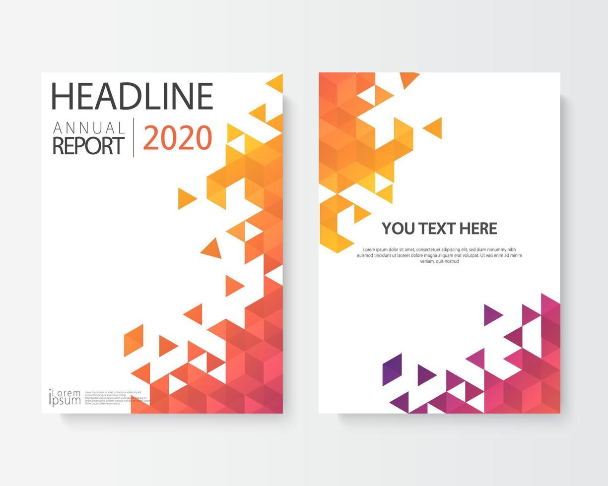 Front and back abstract cover modern flyers brochure vector