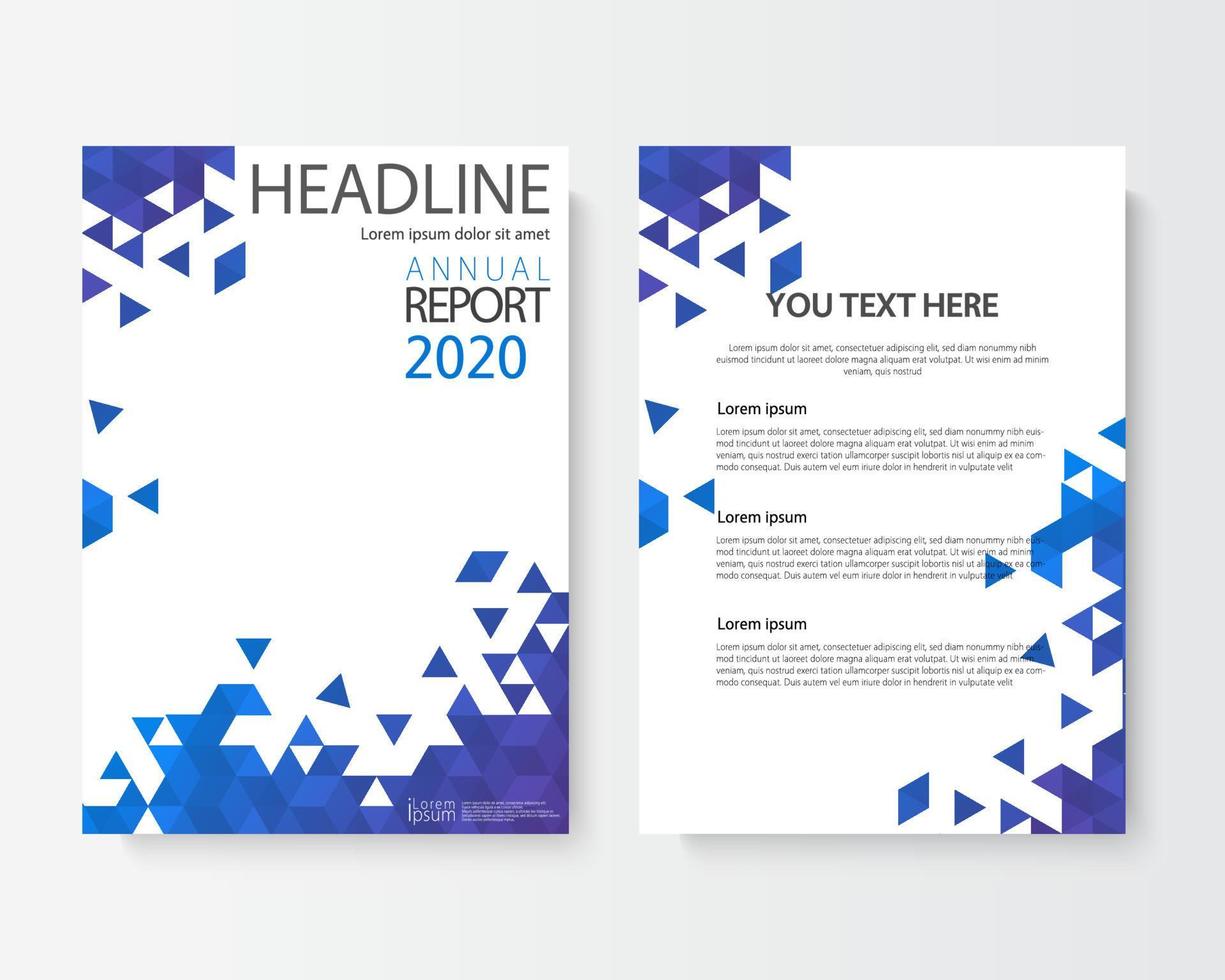 Front and back abstract cover modern flyers brochure vector