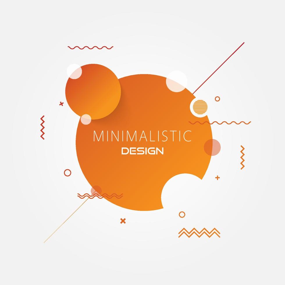 Abstract minimal circle modern background. vector