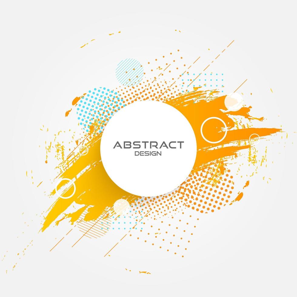 Abstract circle banner grunge design. vector