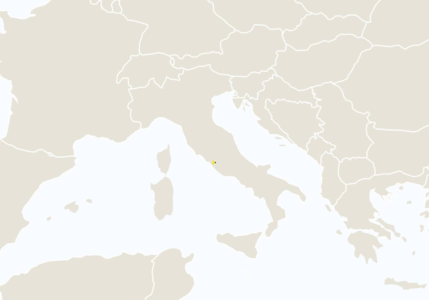 Europe with highlighted Vatican City map. vector