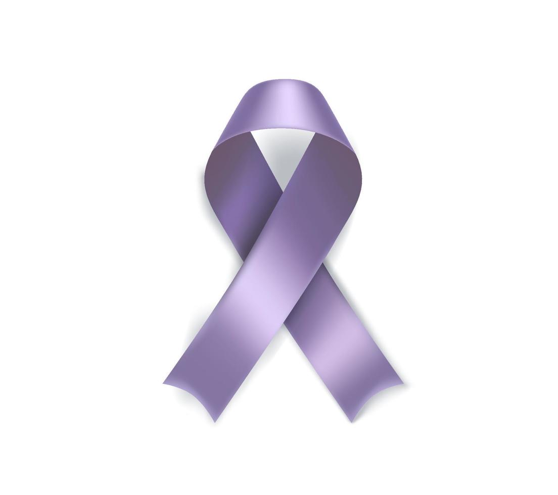 Esophageal cancer awareness symbol. Periwinkle ribbon isolated on white background vector