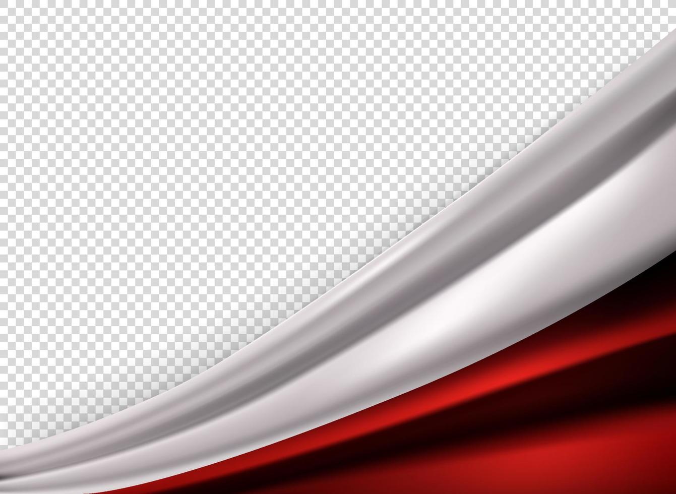 bandera de polonia. Banner de vector 3d con espacio de copia