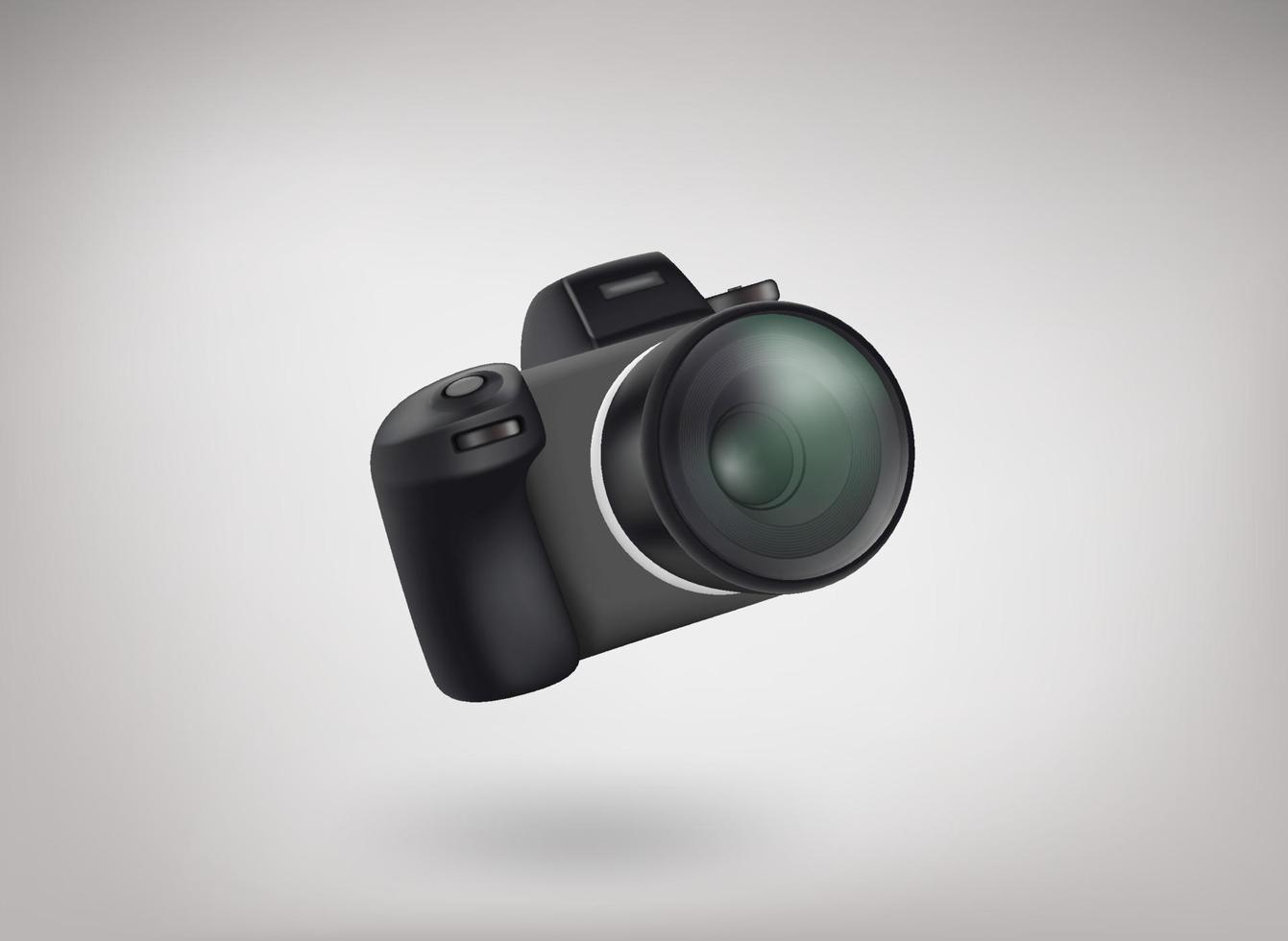 Modern digital camera 3d vector illustration