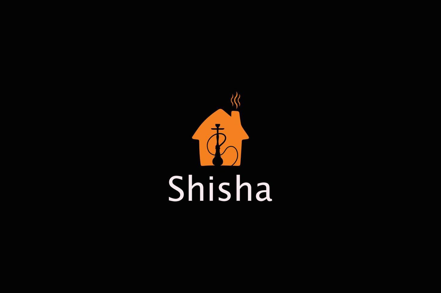 Hookah logo design. Vintage sheesha logo. Lounge cafe emblem. Arabian bar or house, shop vector design template.