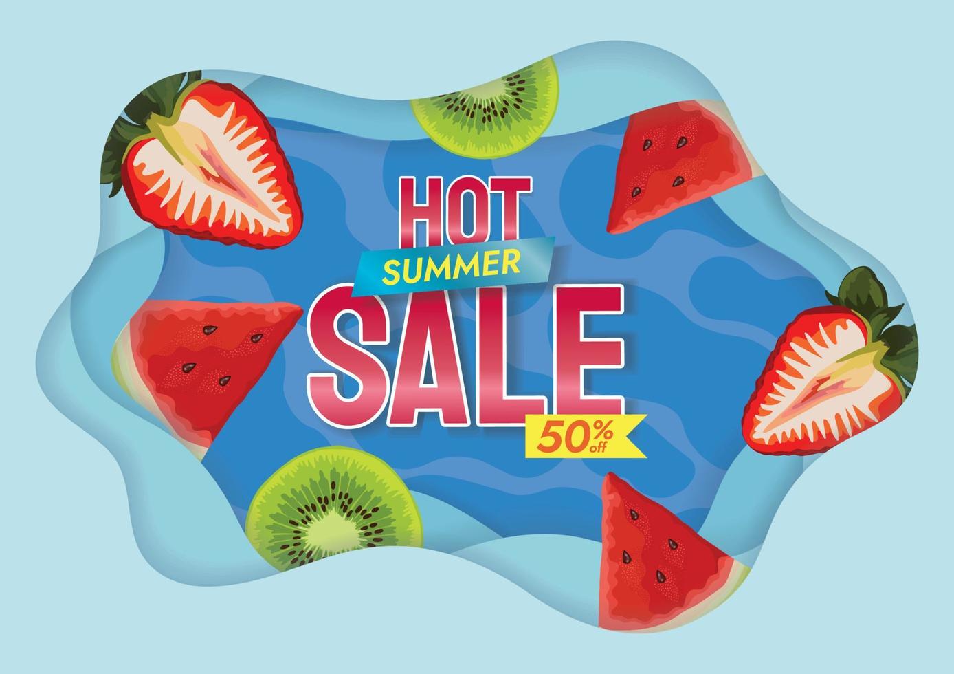 summer sale promo website banner background vector