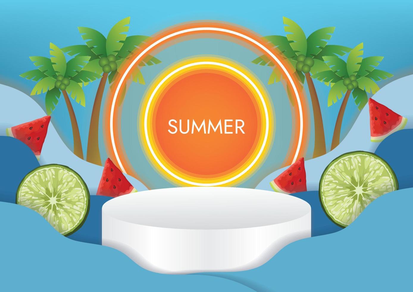 summer sale promo banner background vector