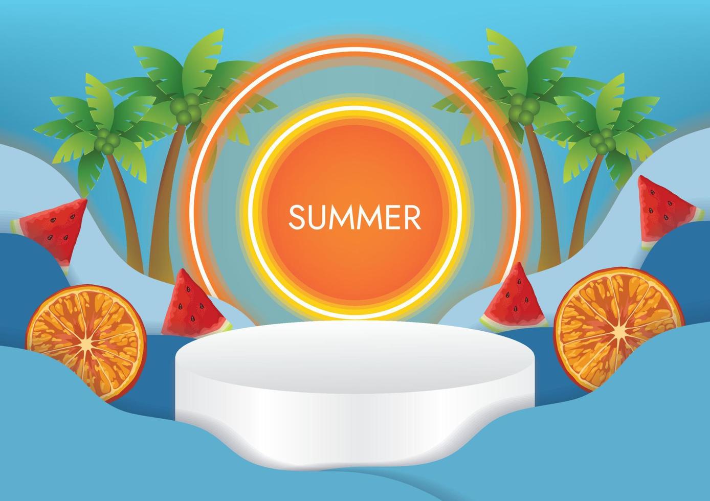 summer sale promo banner art background vector