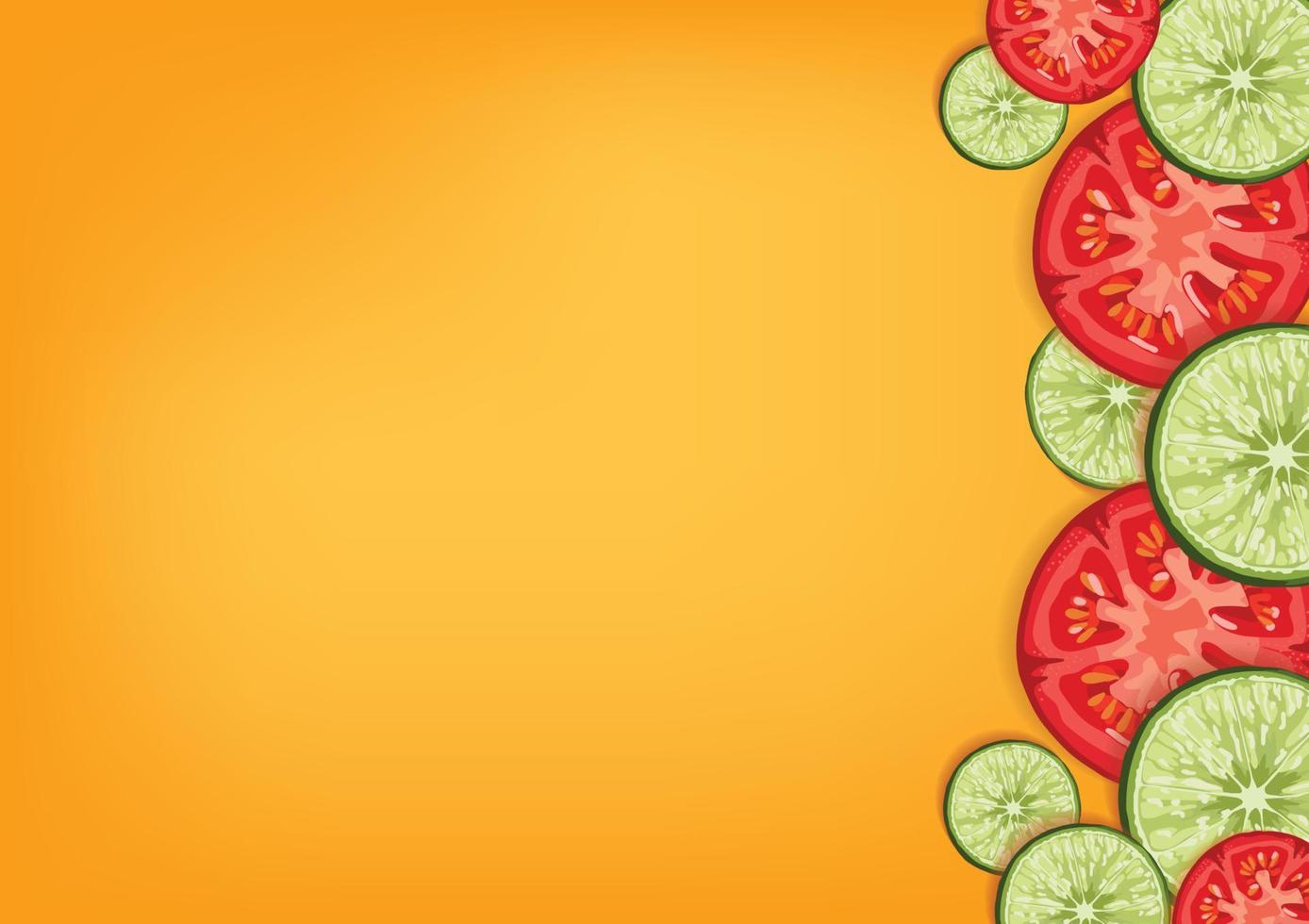 fresh fruit and vegetable background vector design wallpaper