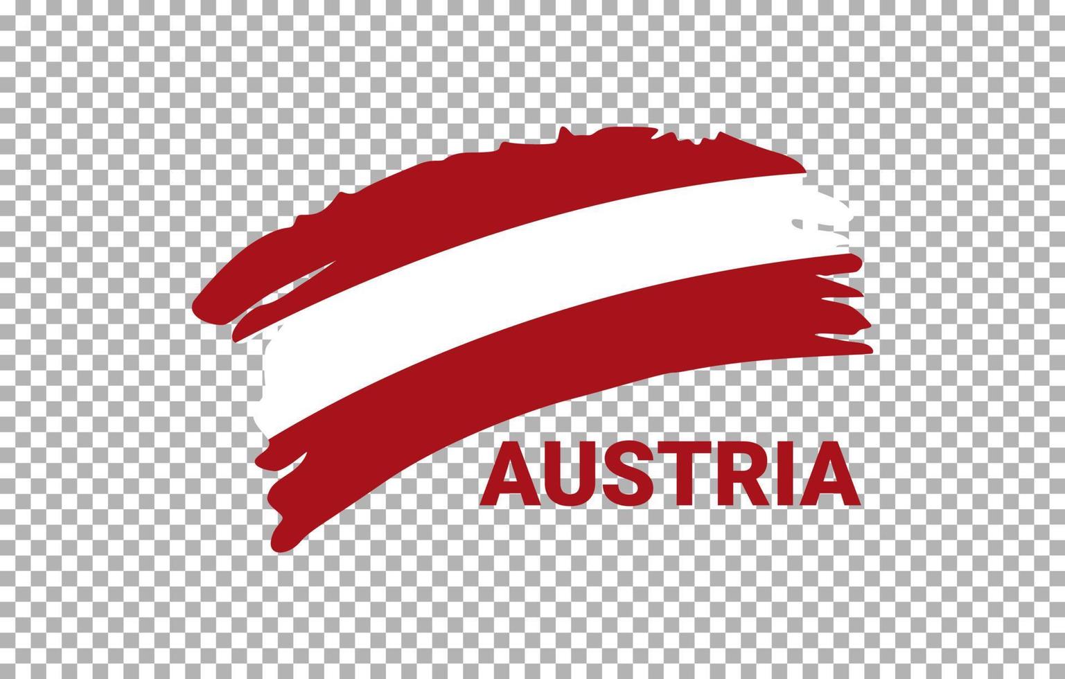 bandera de austria con fondo transparente vector