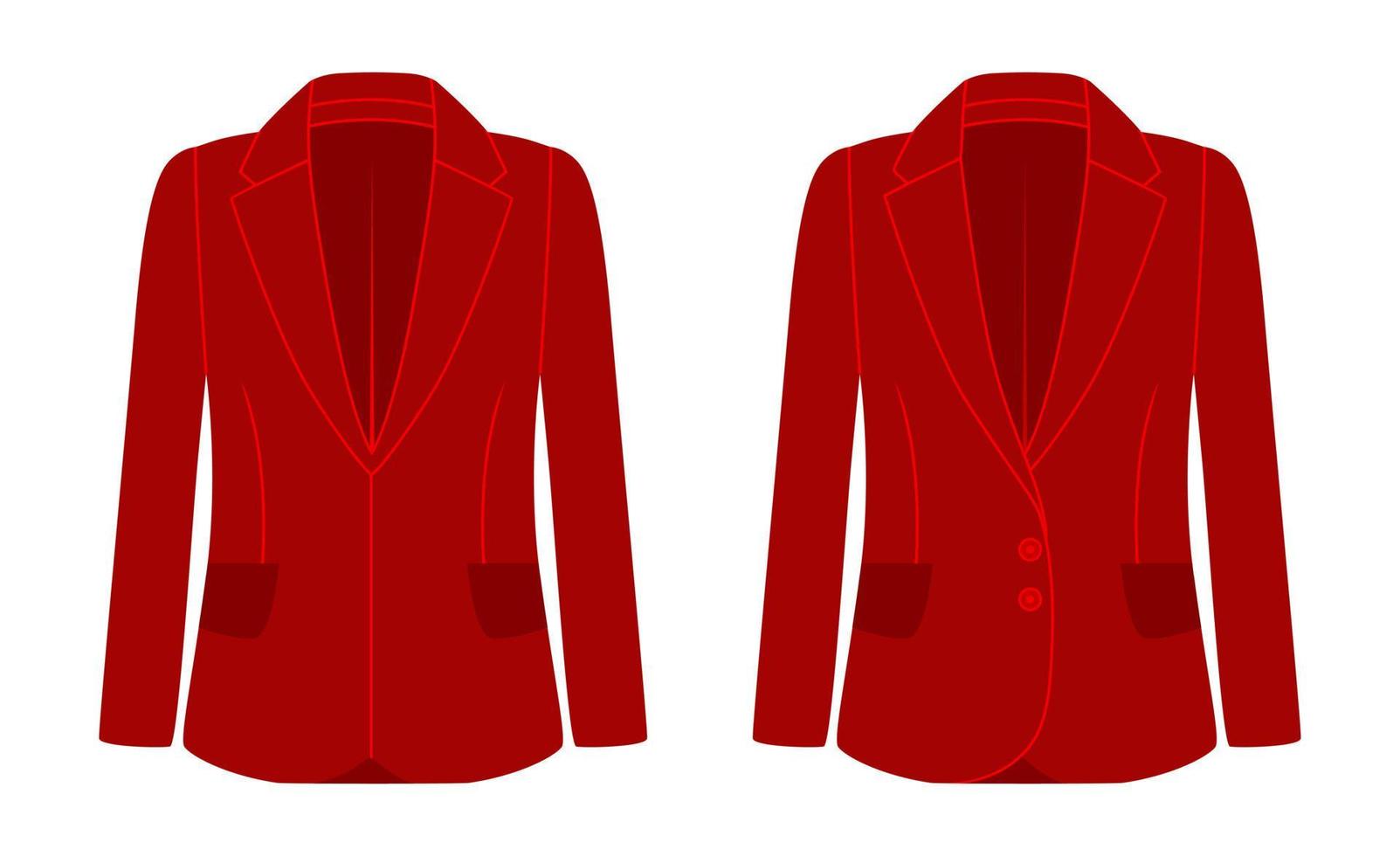 Red coat with two buttons for the doctor vector