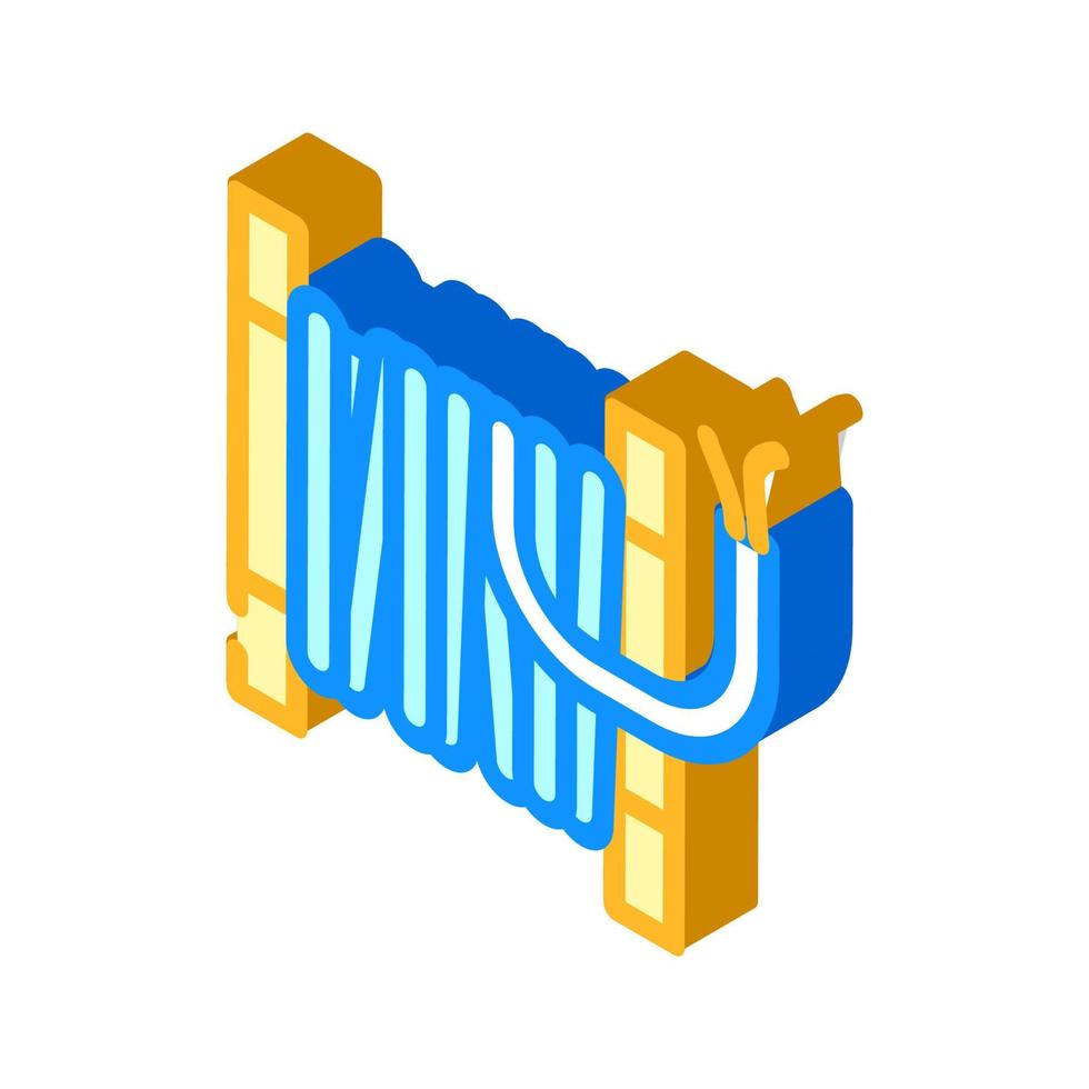 Ilustración de vector de icono isométrico de cable de bobina