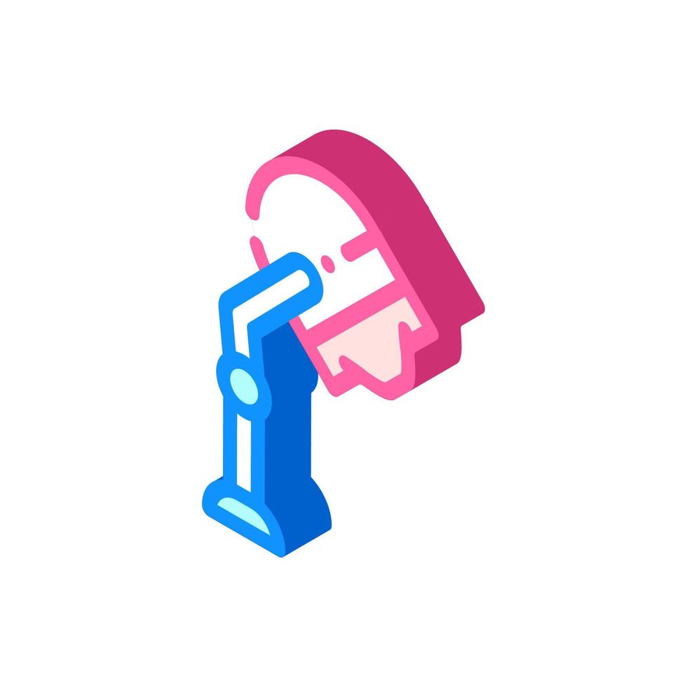 stationery hairdyer isometric icon vector illustration color
