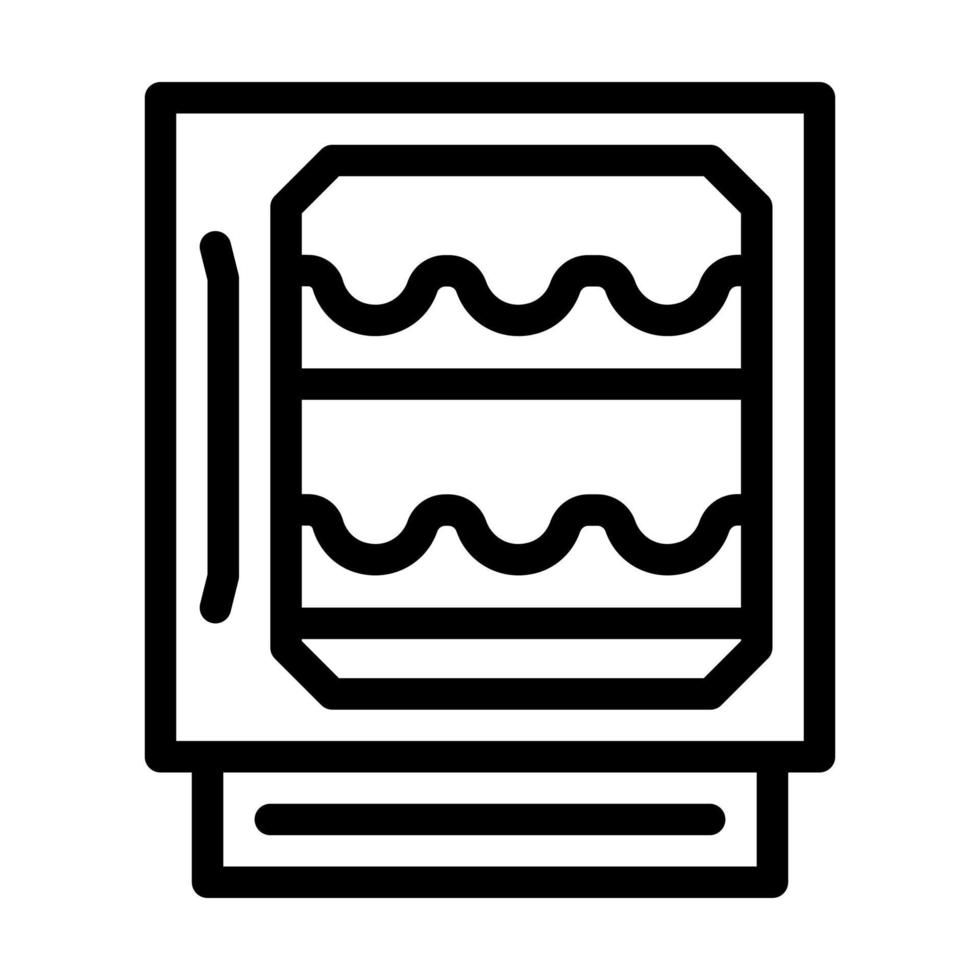 wine cooler line icon vector illustration