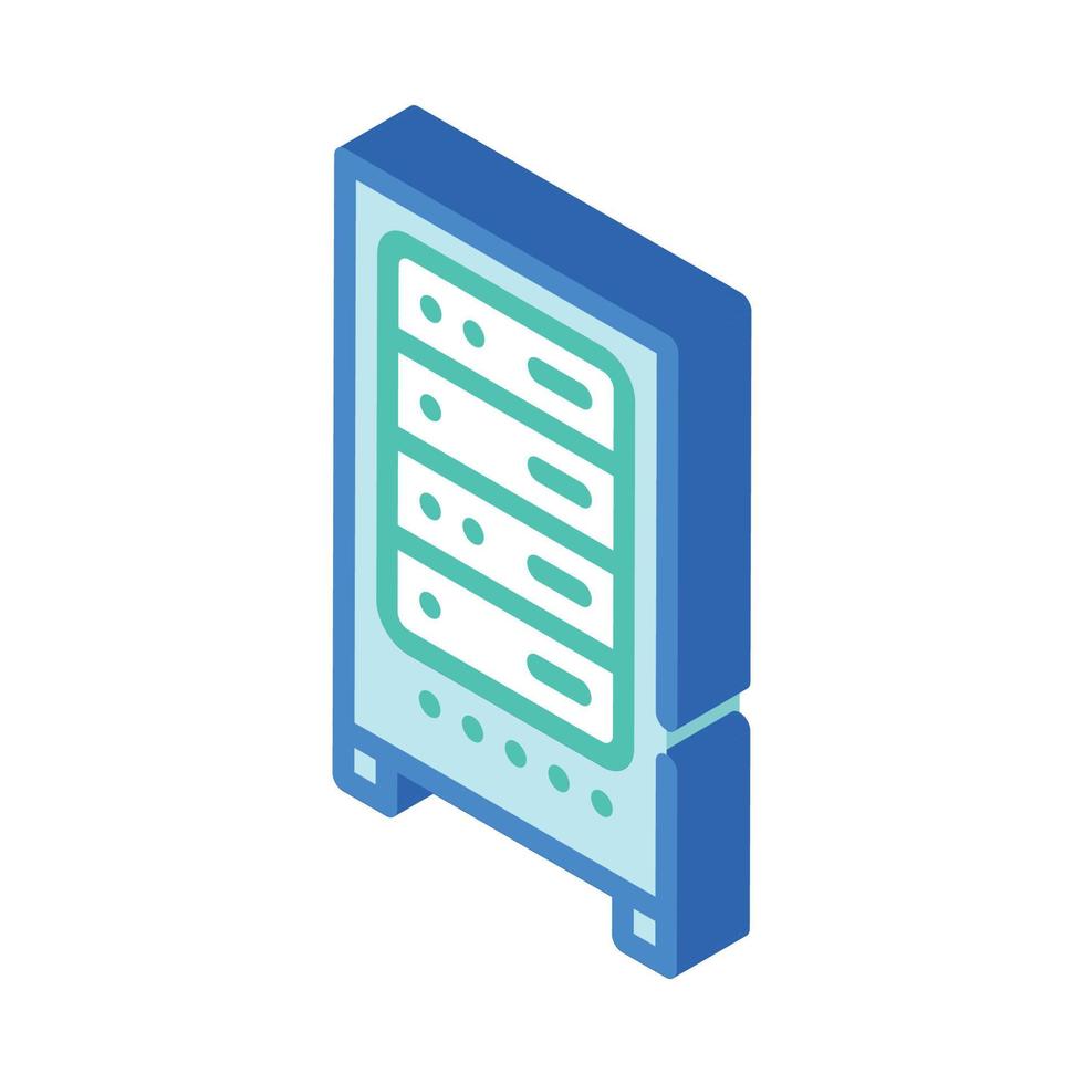 data center server isometric icon vector illustration