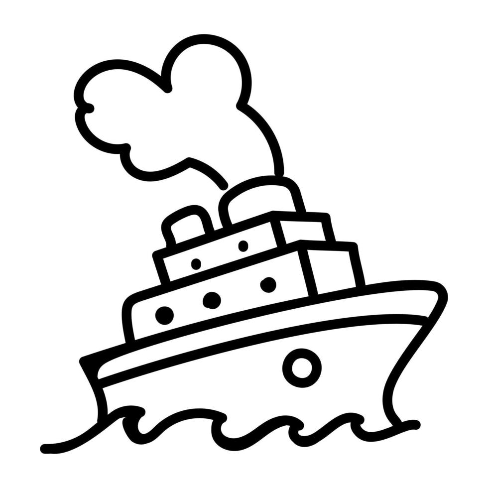 Water transport, an icon of ship vector