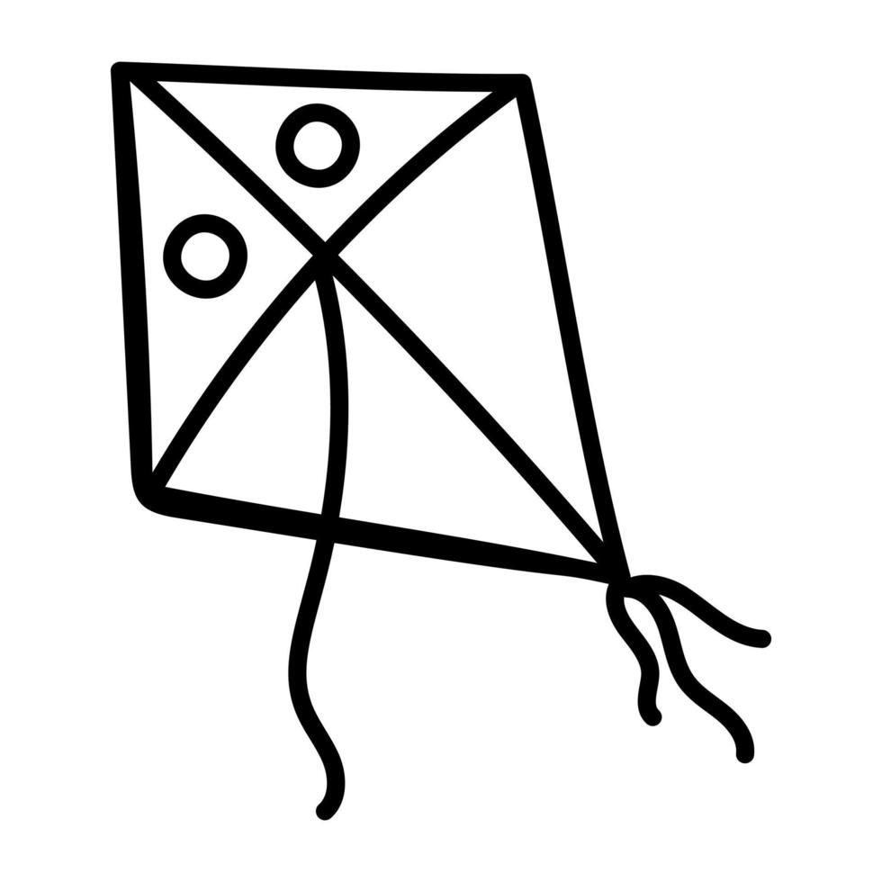 A Christian cross doodle icon vector