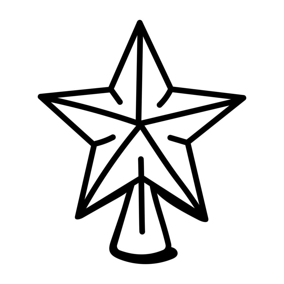 Modern doodle icon of a star vector