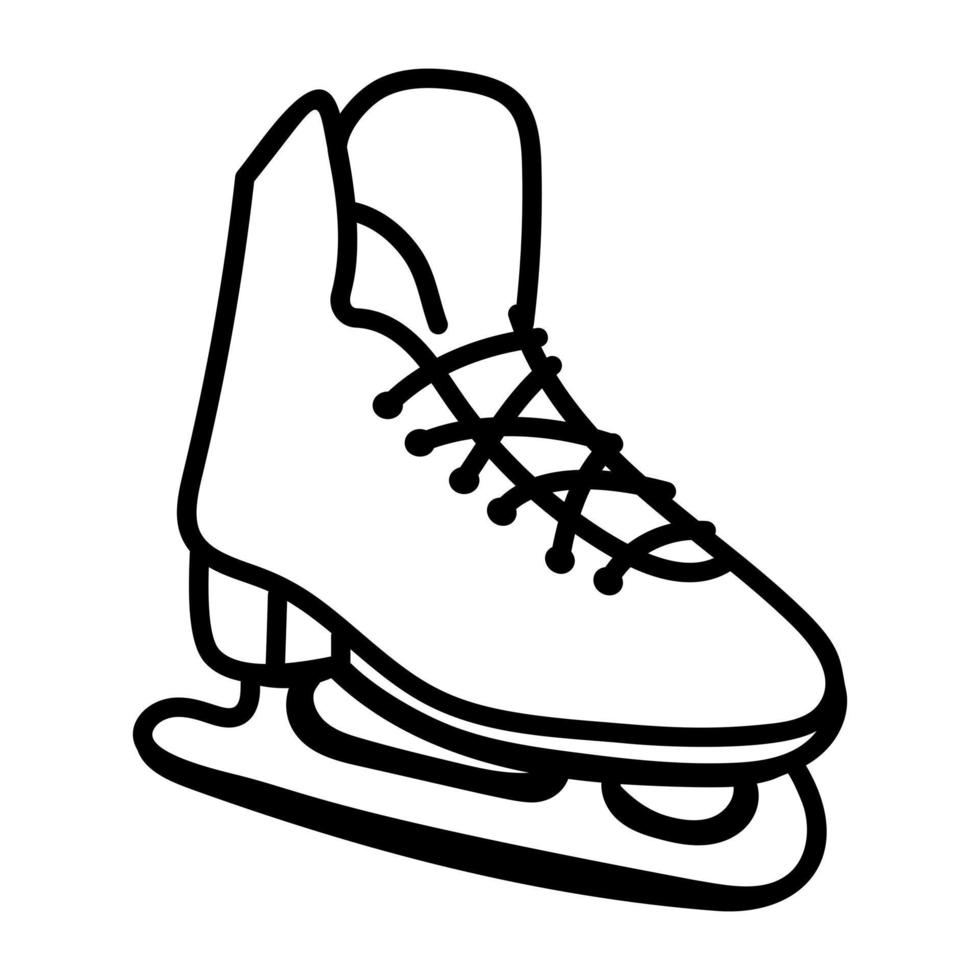 Editable trendy line icon of ice skates vector