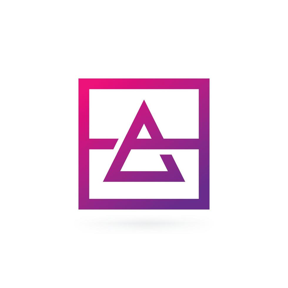 Modern Minimal A Letter Logo Design Icon Vector Template