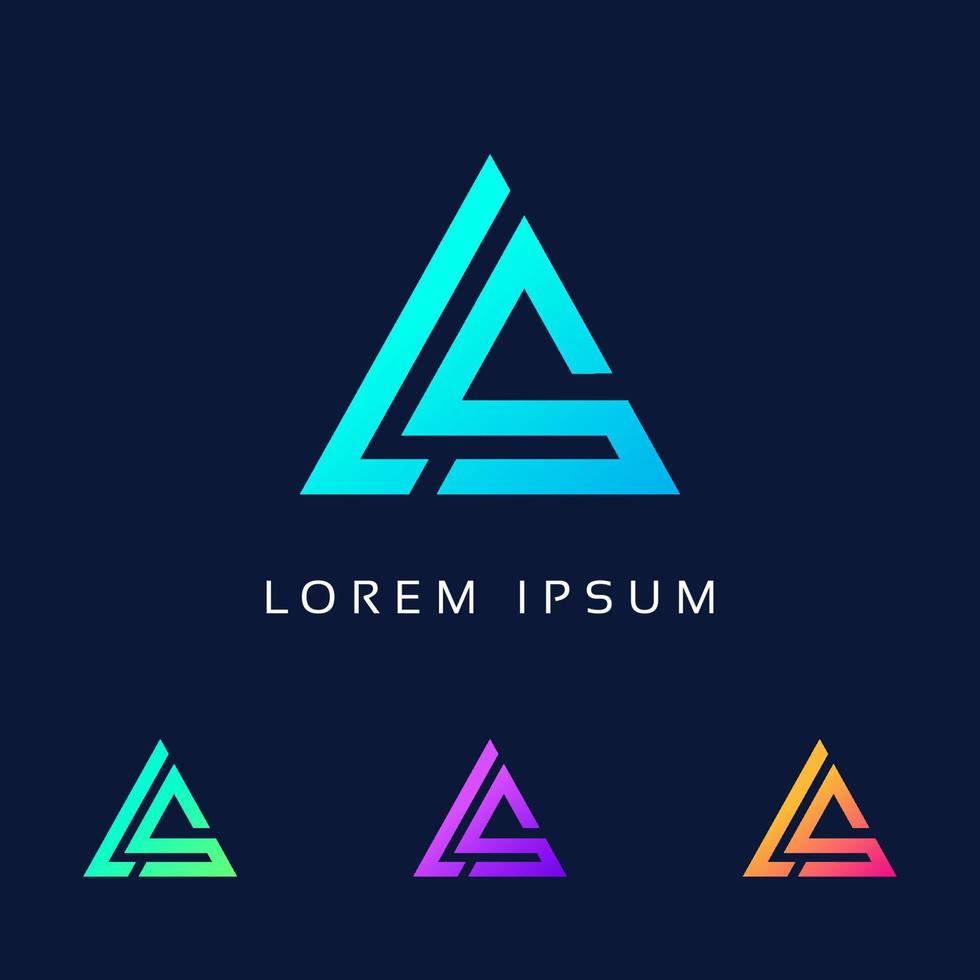 LS logo design - letter LS icon template elements - LS Initial Intro and Monogram vector