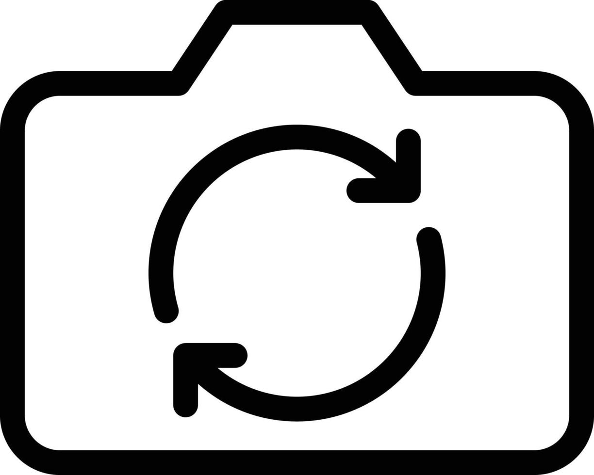 ilustración de vector de recarga de cámara en un fondo. símbolos de calidad premium. iconos vectoriales para concepto y diseño gráfico.