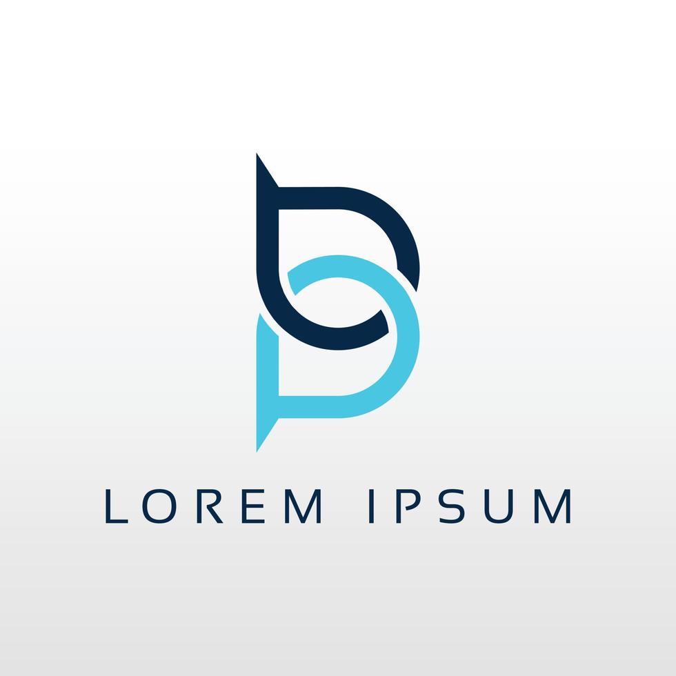 BP Letter logo design icon template elements - vector sign