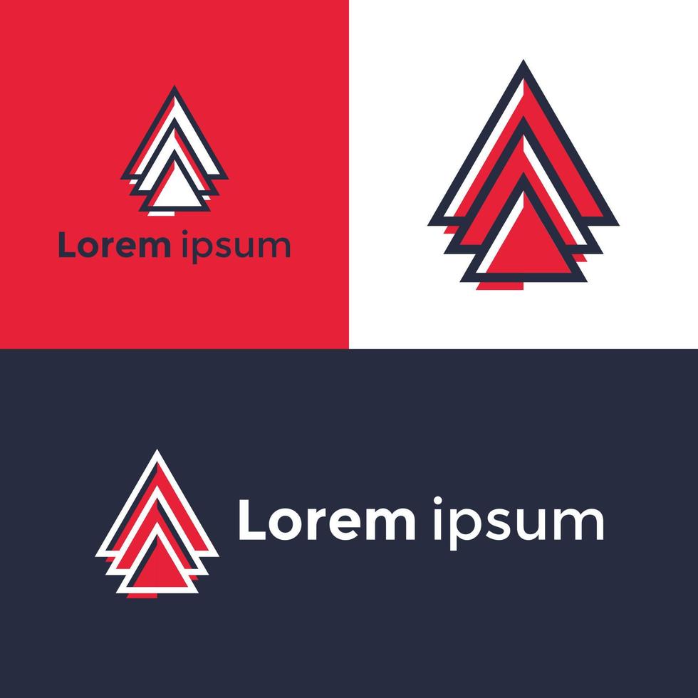 Letter A arrow logo vector Template design. Creative minimalist triangle shape logotype A icon monogram,