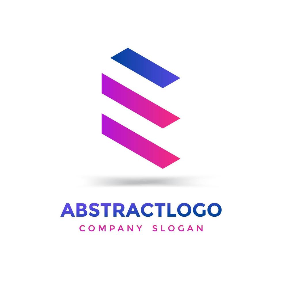 Colorful E letter alphabet flat modern creative logo icon design vector