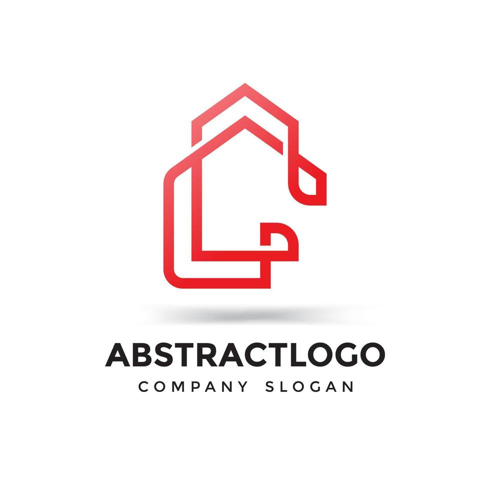 Real estate G letter logo house icon vector