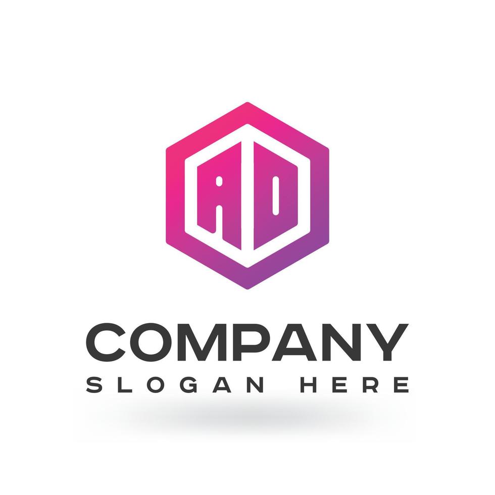 Colorful AD logo design Vector Template elements., Unique, Modern, Corporate