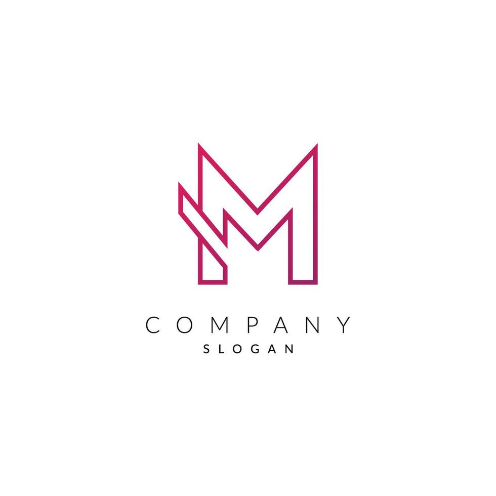 Creative and Modern M Letter logo Icon vector element Shape.