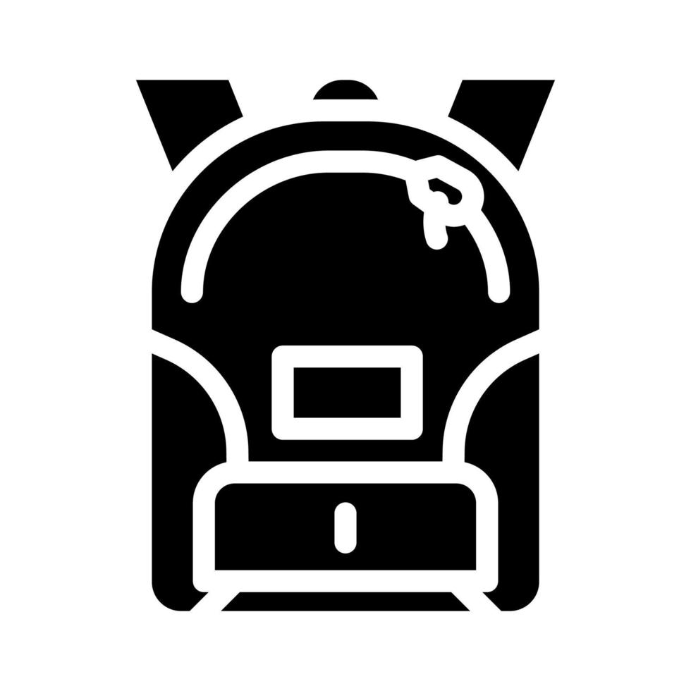 backpack bag glyph icon vector illustration