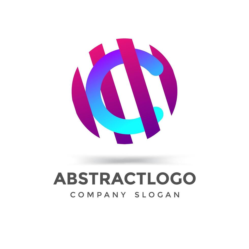 Creative Modern C Letter Colorful Logo abstract Monogram design template vector