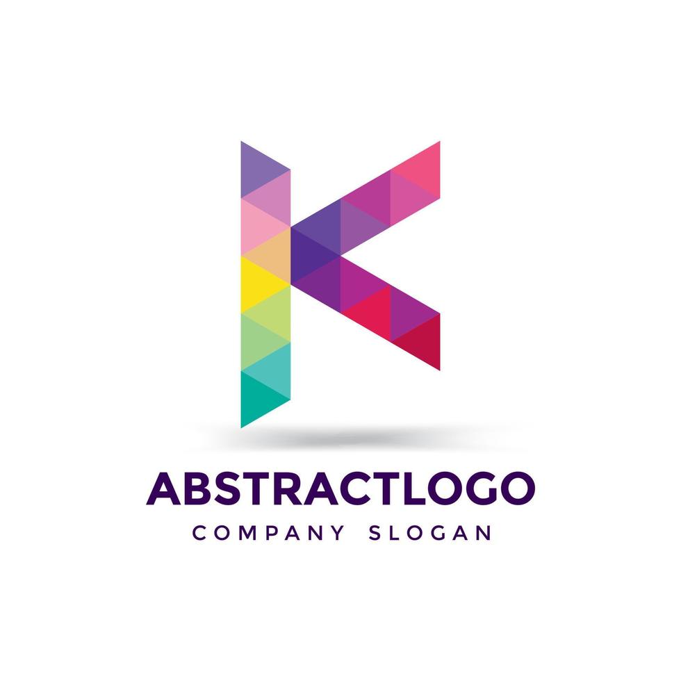 logo of a colorful modern K letter - unique creative Icon K monogram template design. vector