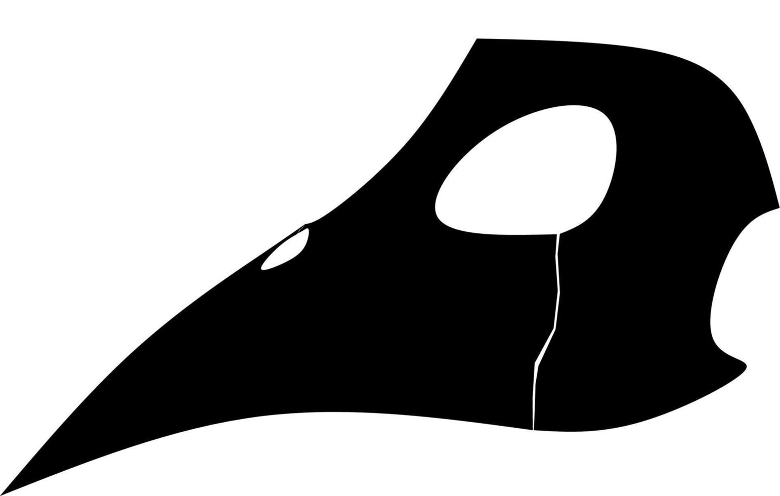 icon, logo, mask or face, crow skull, plague doctor, simple vector