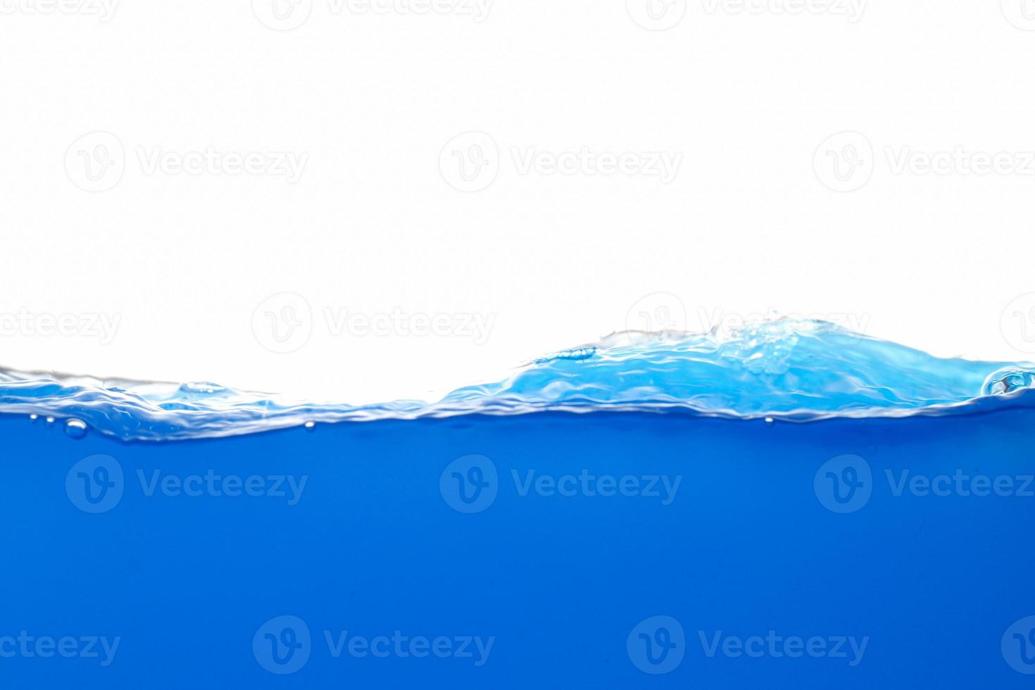 The surface of the blue water that moves and splashes photo