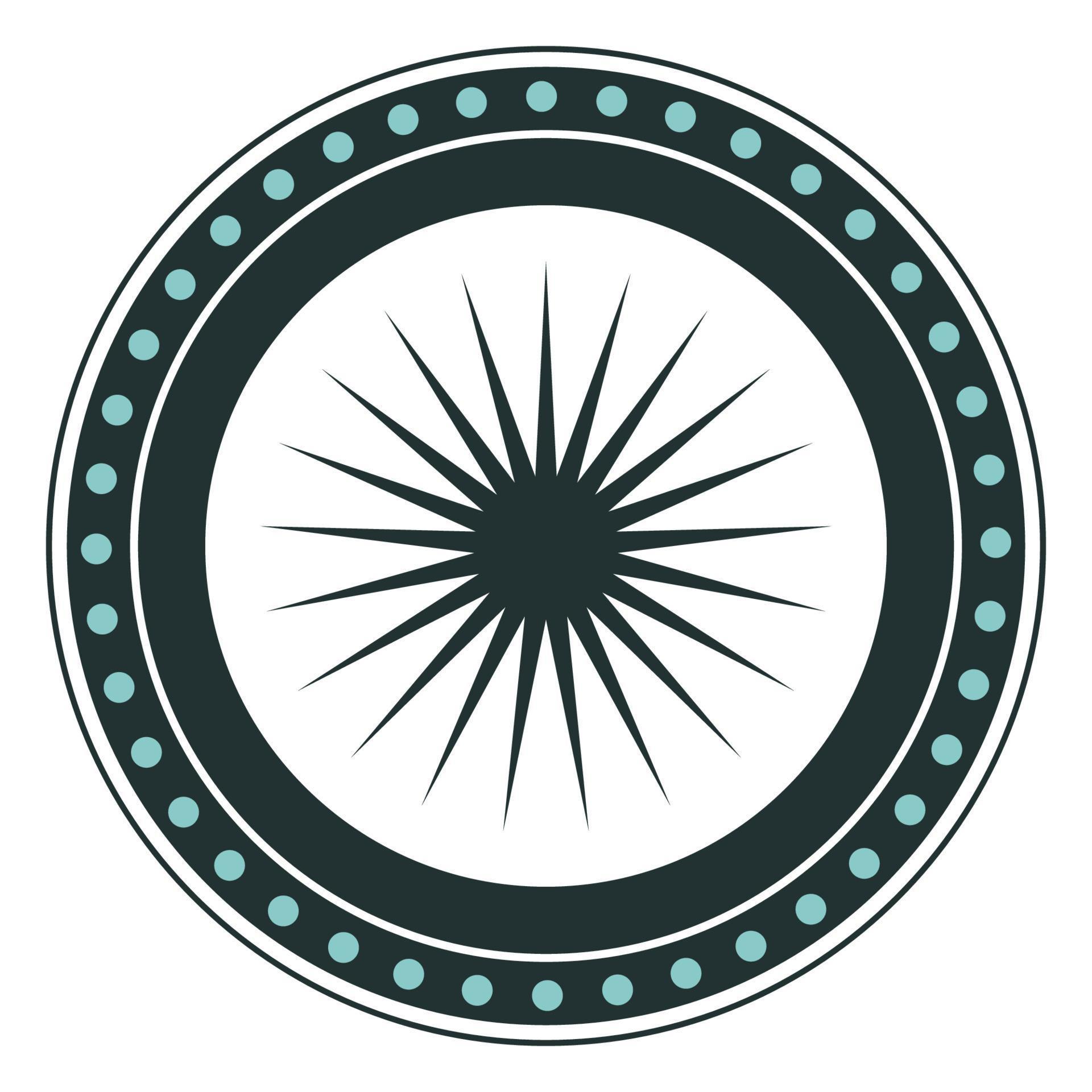 Round Circle Logo Graphic Symbol. Round Abstract Minimalist Shape