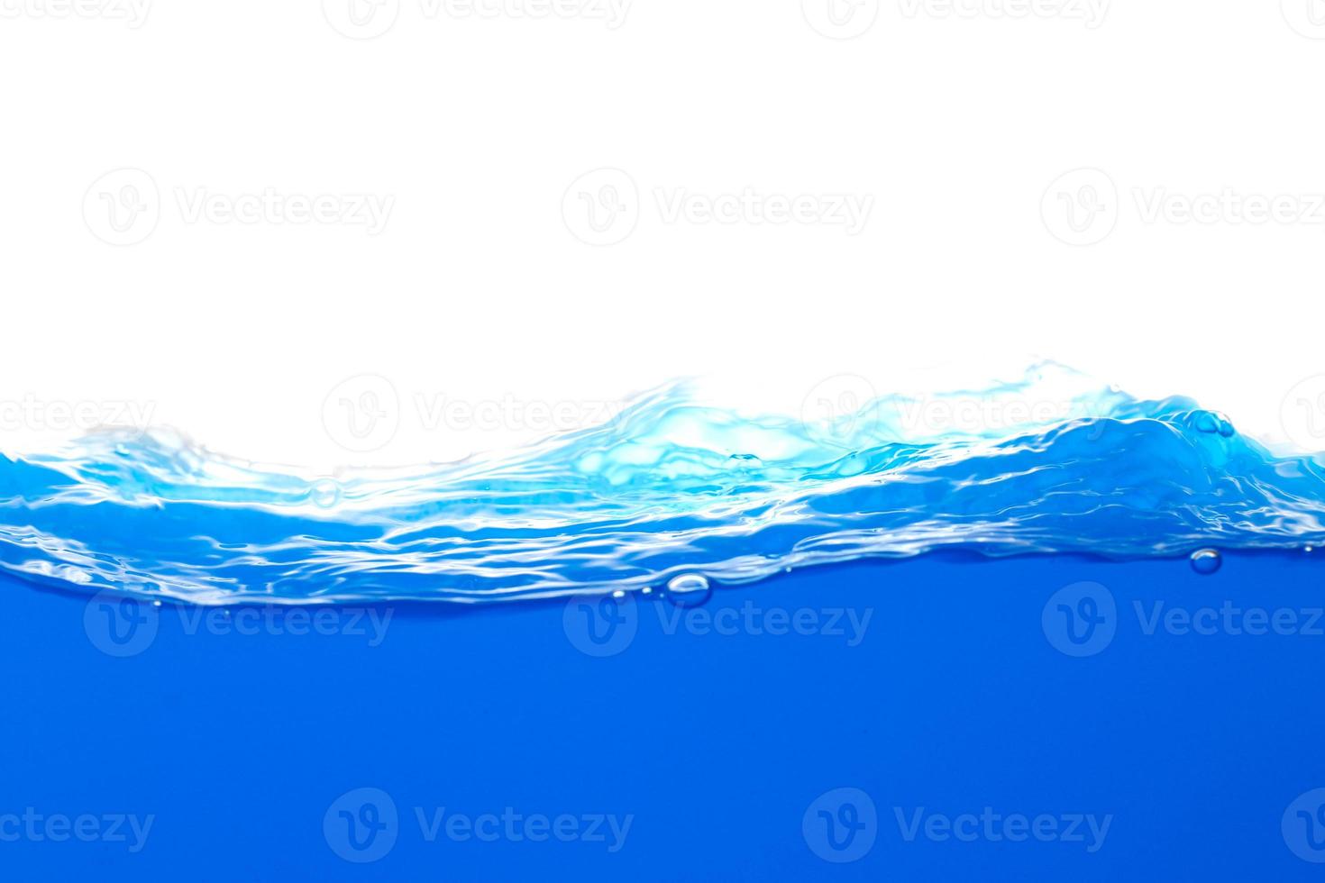 The surface of the blue water that moves and splashes photo