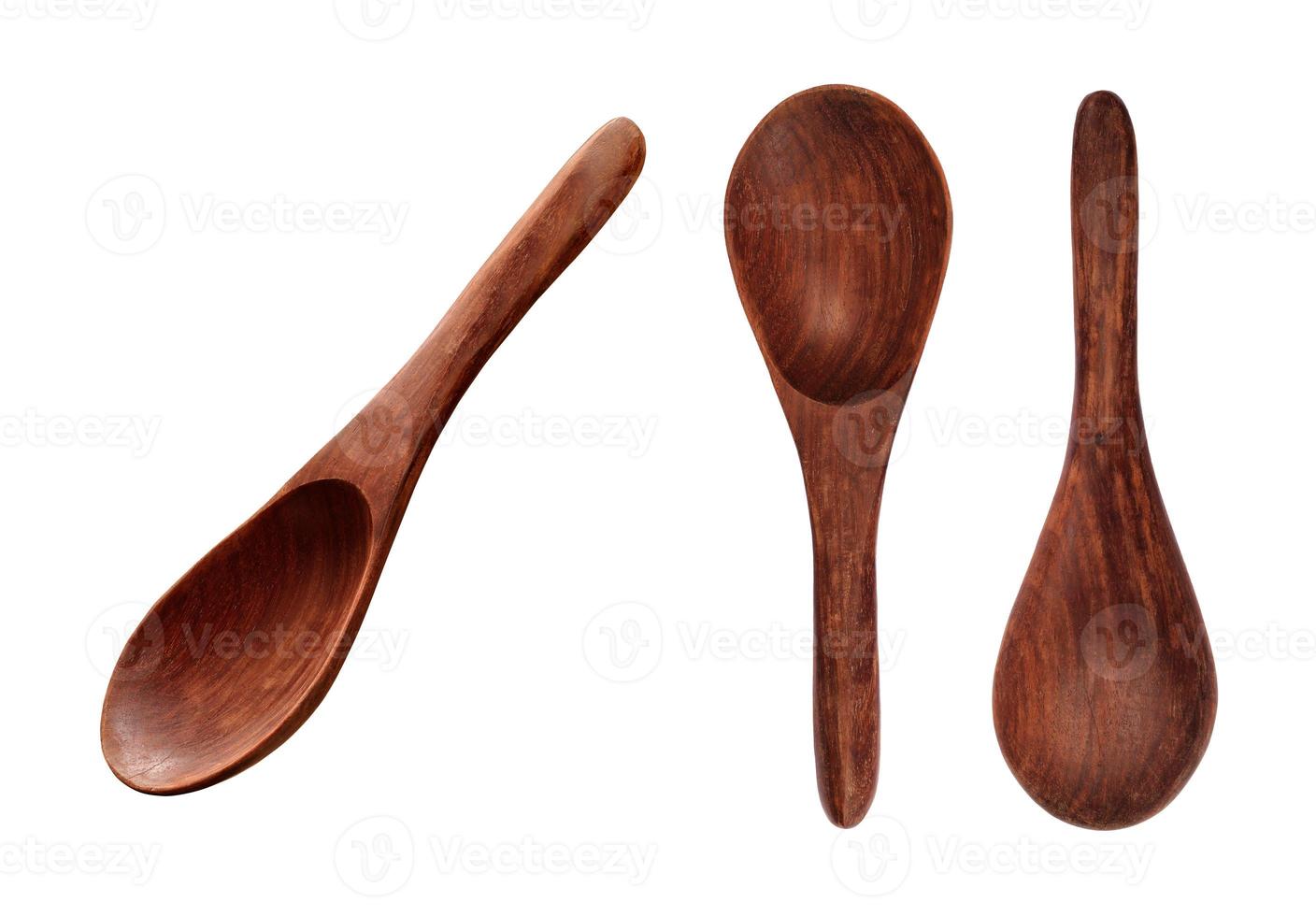 dark brown spatula isolated on white background photo