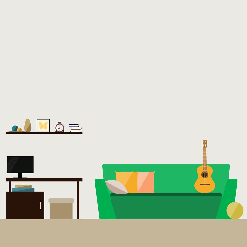 sofá sofá cama salón sala de estar diseño de interiores icono elemento patrón de fondo. vector