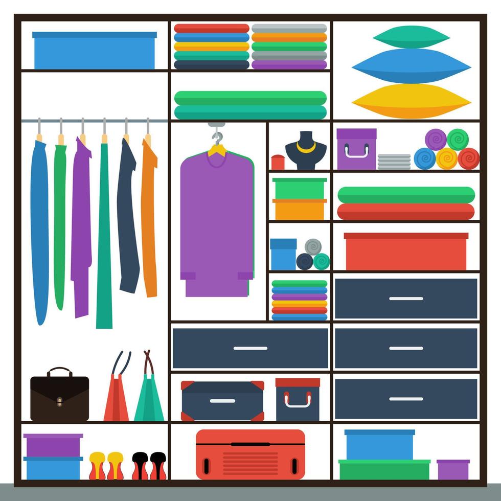 Interior Furniture Minimalist Funny Cartoon Decoration Card Background Template vector