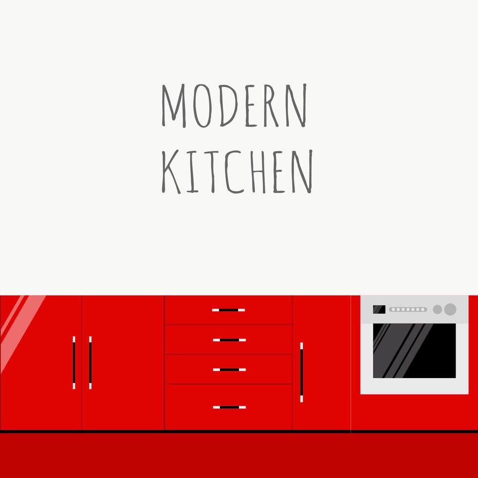Minimalist kitchen Flat Design Gift Card Pattern background vector