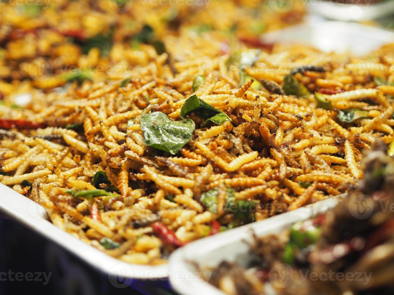 Bamboo Caterpillar Fried insects Entomophagy photo