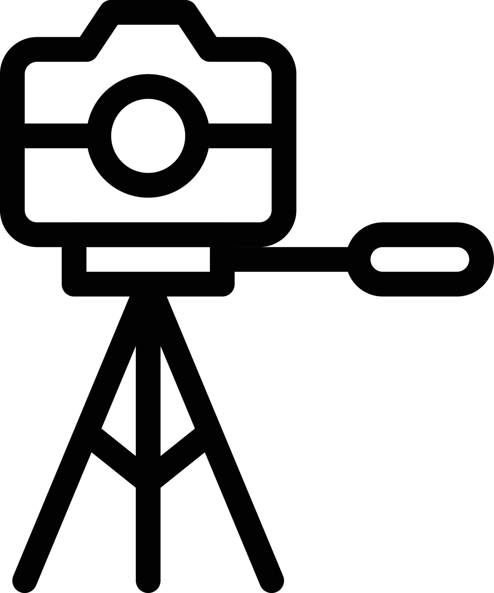 soporte de trípode de cámara ilustración vectorial sobre un fondo