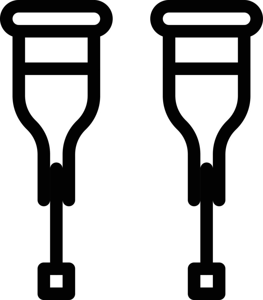 crutches vector illustration on a background.Premium quality symbols.vector icons for concept and graphic design.