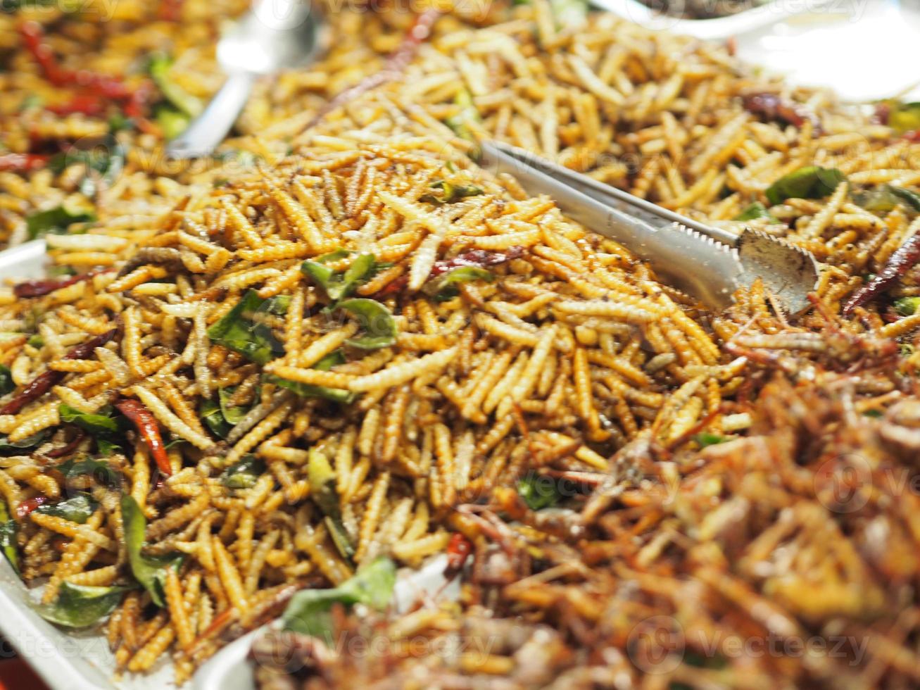Bamboo Caterpillar Fried insects Entomophagy photo