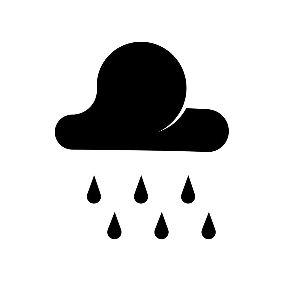 ilustración vectorial gráfico del icono de la lluvia vector