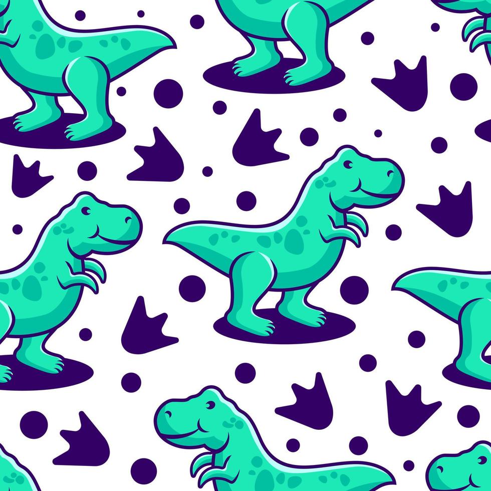 dino seamless pattern vector background