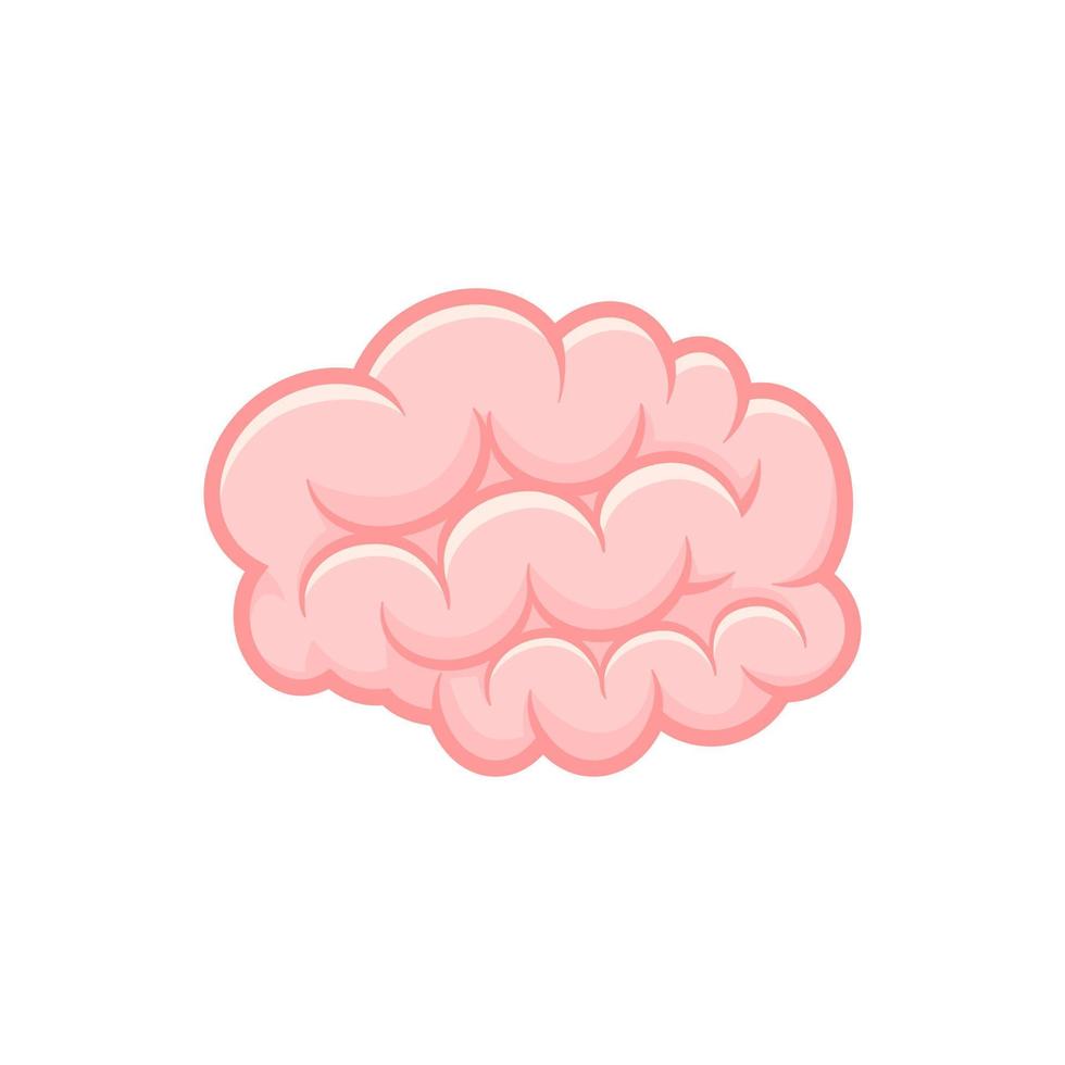 human brain cartoon character illustration vector image